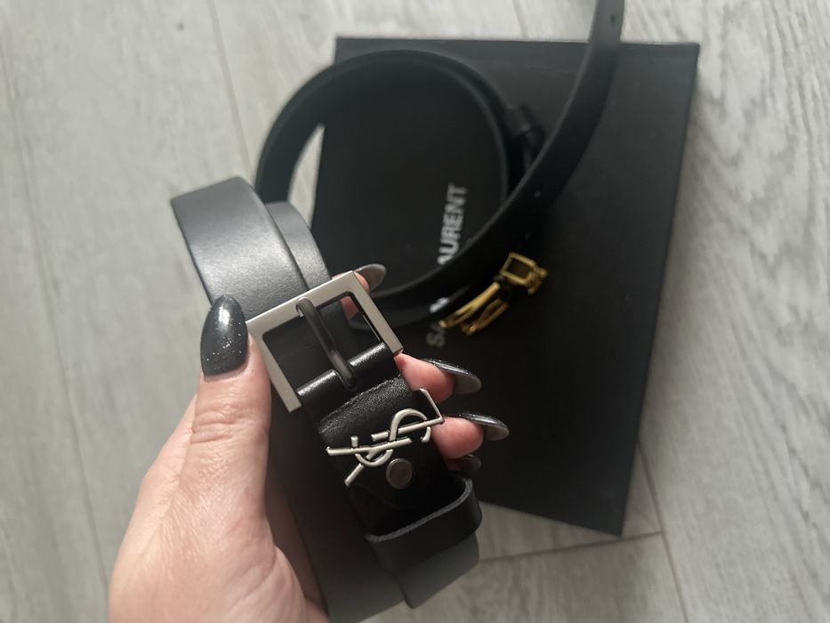 Жіночі брендові шкіряні ремені, з сірою та золотою пряжкою