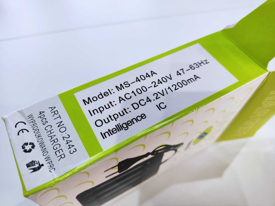 ZESTAW Ładowarka Do Ogniw 18650 Baterii Akumulatorów Li Ion 3,7v 4,2v