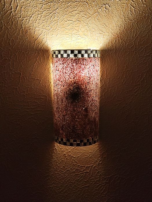 Комплект у стилі тіффані 3 плафони та настінний світильник