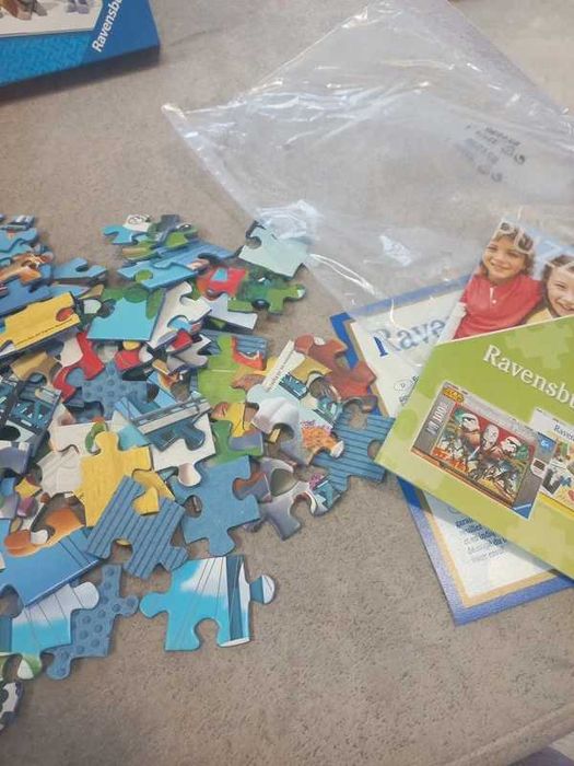 Caixa com 3 puzzles paw patrol +5 anos