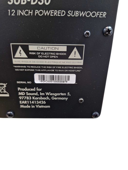 Subwoofer MDS SUB-D30 Biały 600W