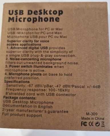 Mikrofon USB na PC oraz Mac