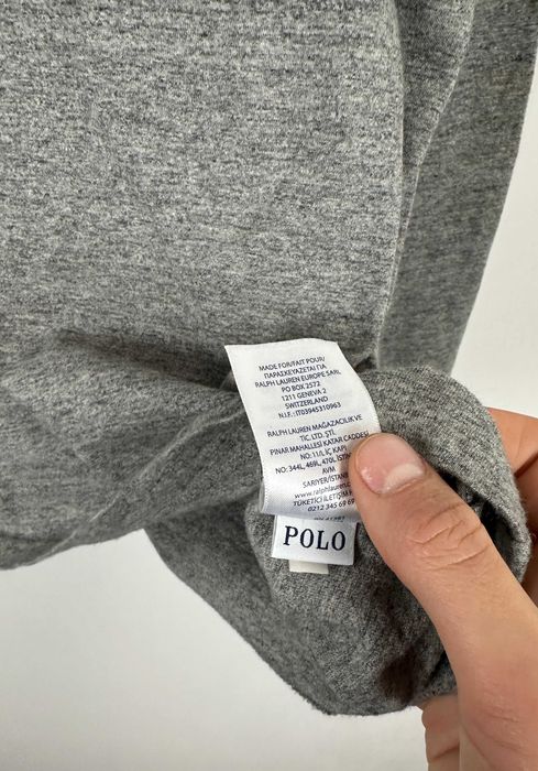 Longsleeve POLO RALPH LAUREN męska bluza szara r. L