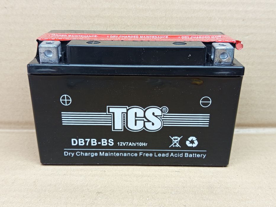 Акумулятор мото АКБ кислотний 12V 7Ah DB7B-BS (150-65-95mm) "TCS"