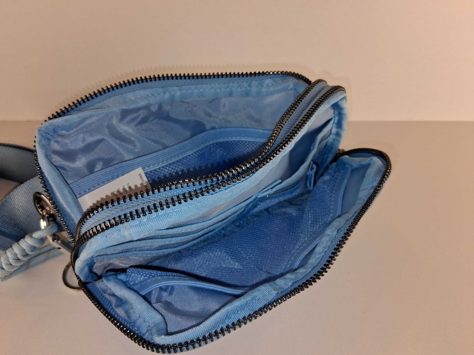 Y049 Niebieska Saszetka Nerka Torebka Na Pasek CROSSBODY