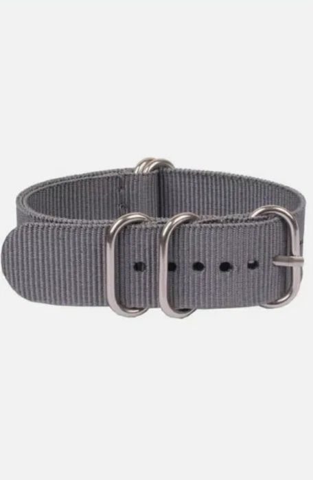 Bracelete Nato Zulu Cinza 20mm 22mm 24mm