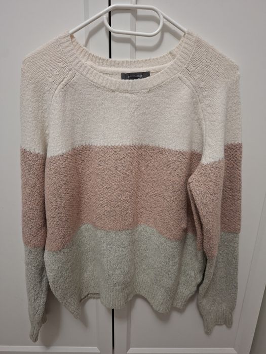 Sweter sweterk w paski kolorowe. Primark, roz. XL