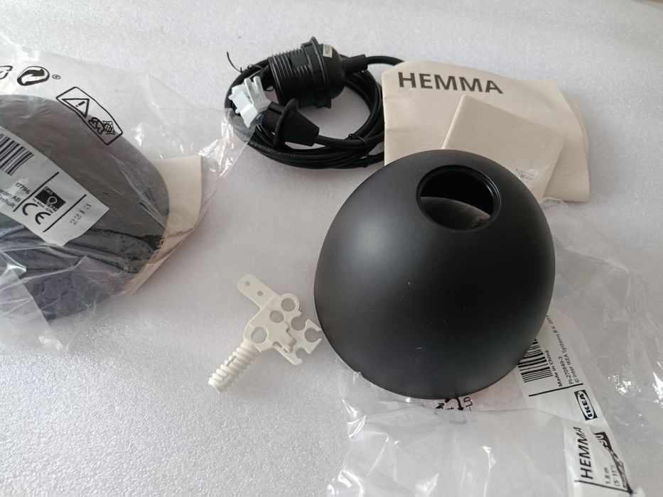 2 Абажури ІКЕА MOTSJÖ + 2 Плафони HEMMA