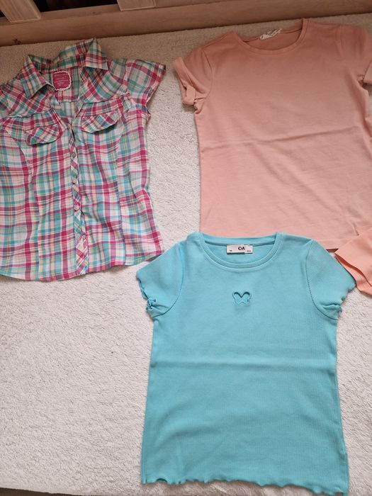 Bluzeczki krótki rękaw r. -128