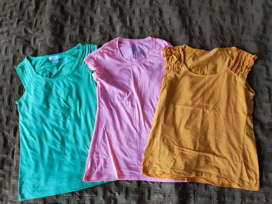 3 damskie t-shirty r. S