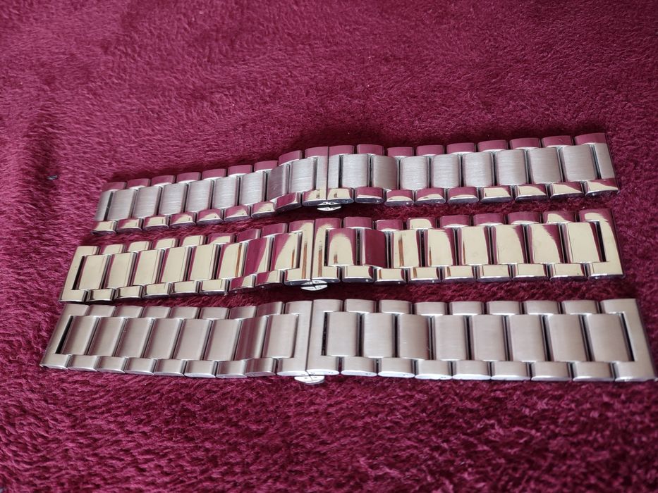 Bransoletka do zegarka z pełnych ogniw 22mm