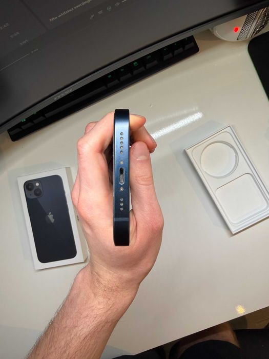 iPhone 13 128GB Midnight | Stan BDB | Zestaw