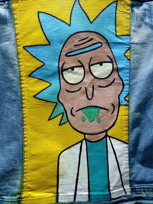 Kurtka katana Custom upcykling Rick & Morty M L