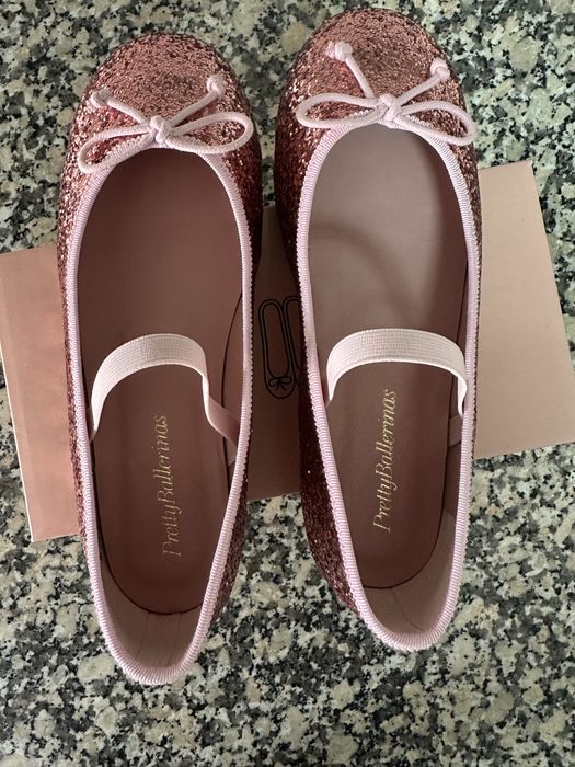 Sabrinas menina rosa glitter Pretty Bailarinas