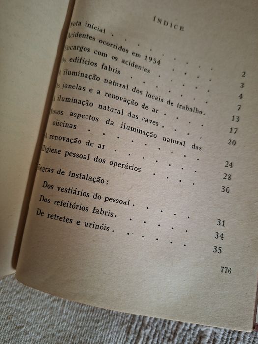 A Higiene a Segurança no Trabalho curioso livro manual antigo anos 30