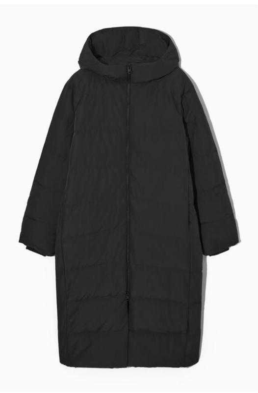 cos hooded long puffer coat black 7 300 Olx