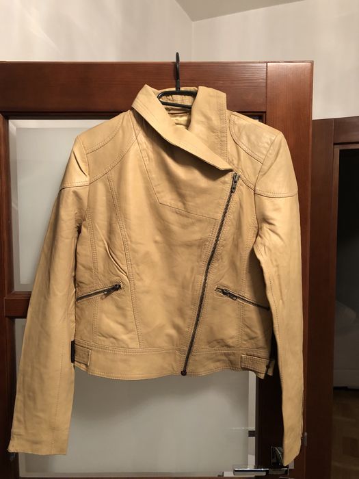 Kurtka skórzana musztardowa black rivet