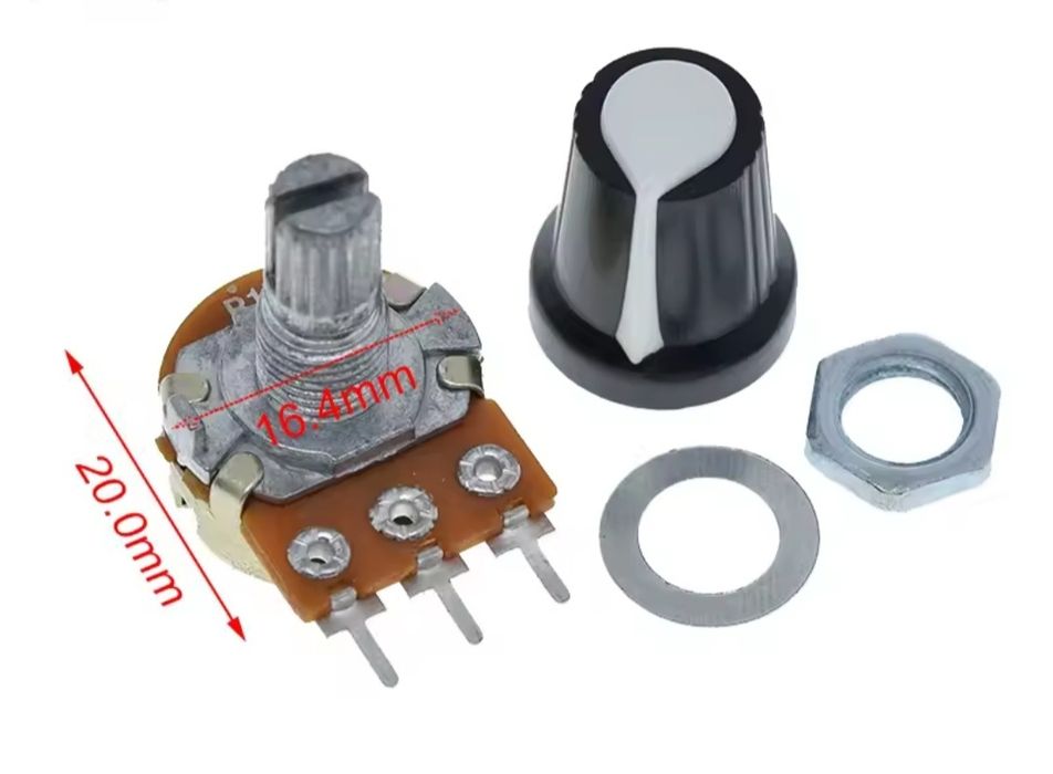 Потенціометри-перемінні резистори 100кОм, 50кОм, 10кОм, 5кОм,