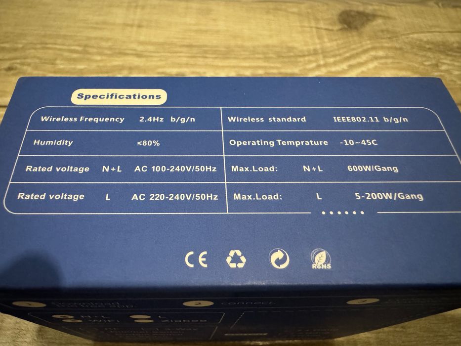 Interruptores Inteligentes WiFi Smart Switch 2-gang - Google/Alexa NEW