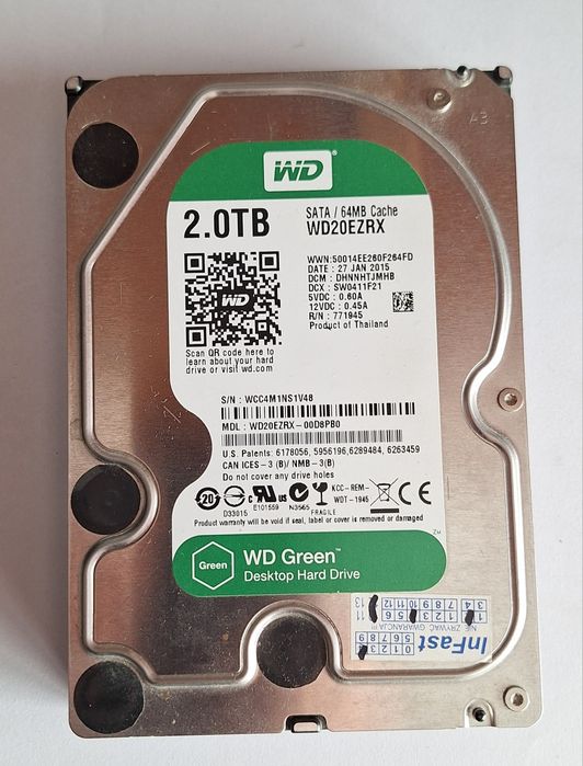 Dyski Sata 2 Tb używane sprawne