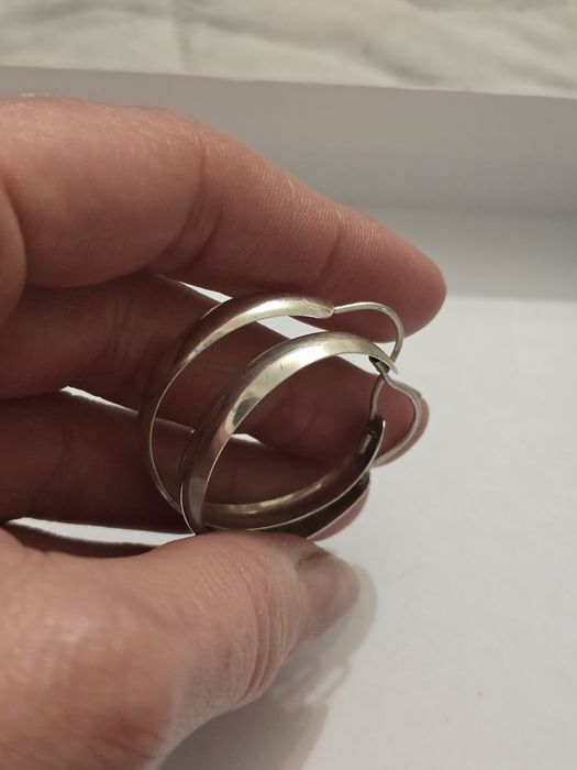 Srebrne kolczyki koła, srebro 925