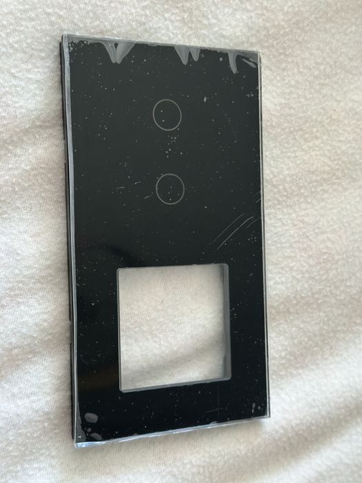 Espelho Painel de Vidro Preto para Tomada e Interruptor Tátil Novo