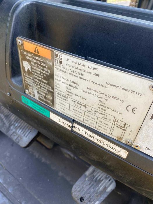 Wózek widłowy HYSTER H2.0FT gaz przesuw wolny skok