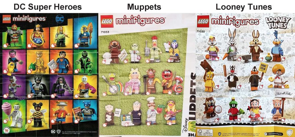 LEGO MINIFIGURAS Séries Disney Marvel Simpsons DC Batman Harry Potter