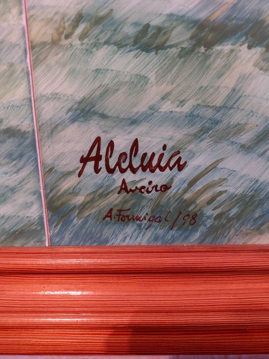 Vendo quadro de  azulejos pintados a mão da ALELUIA AVEIRO numerado