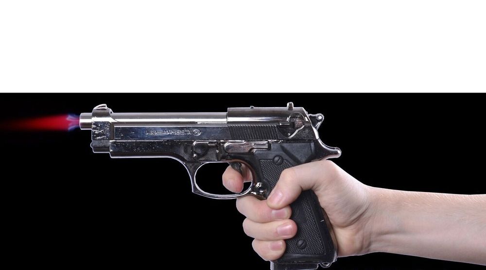 Зажигалка сувенирная пистолет Беретта Турбо пламя