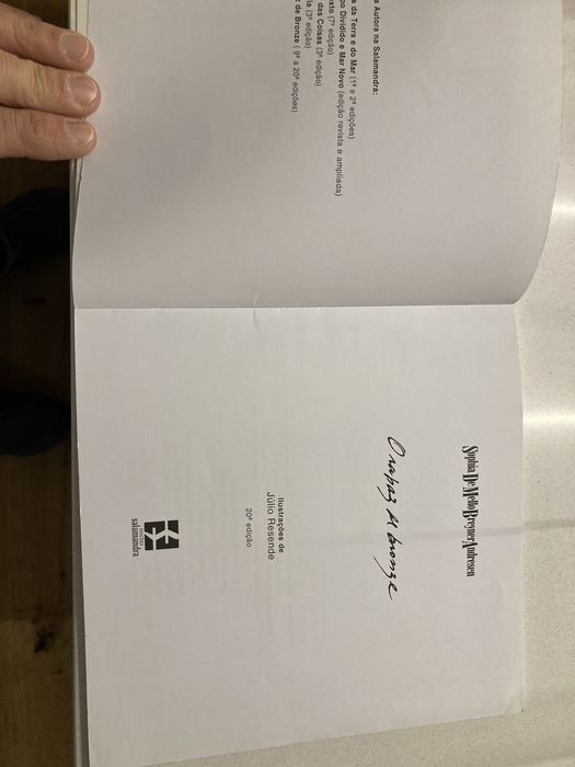 Livro “rapaz de bronze” de Sophia
