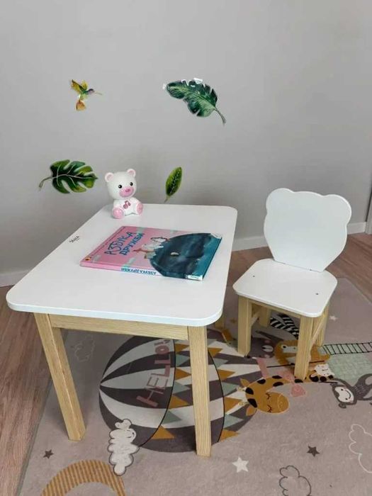 Дерев'яний дитячий столик зі стільчиком. Опт від виробника (ціна 1600)