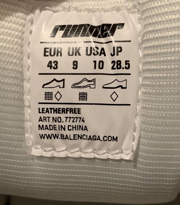 Balenciaga Runner White Green Blue