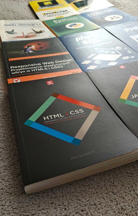 Zestaw 11 książek informatycznych, programowanie, tworzenie stron
