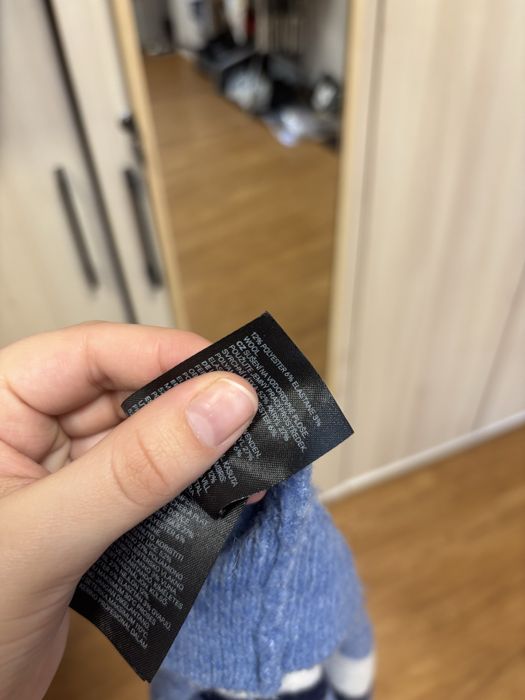 Biało  niebieski sweter swterek z wełną h&m L  40 12
