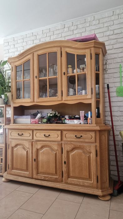 Witryna/kredens oklejona dębem