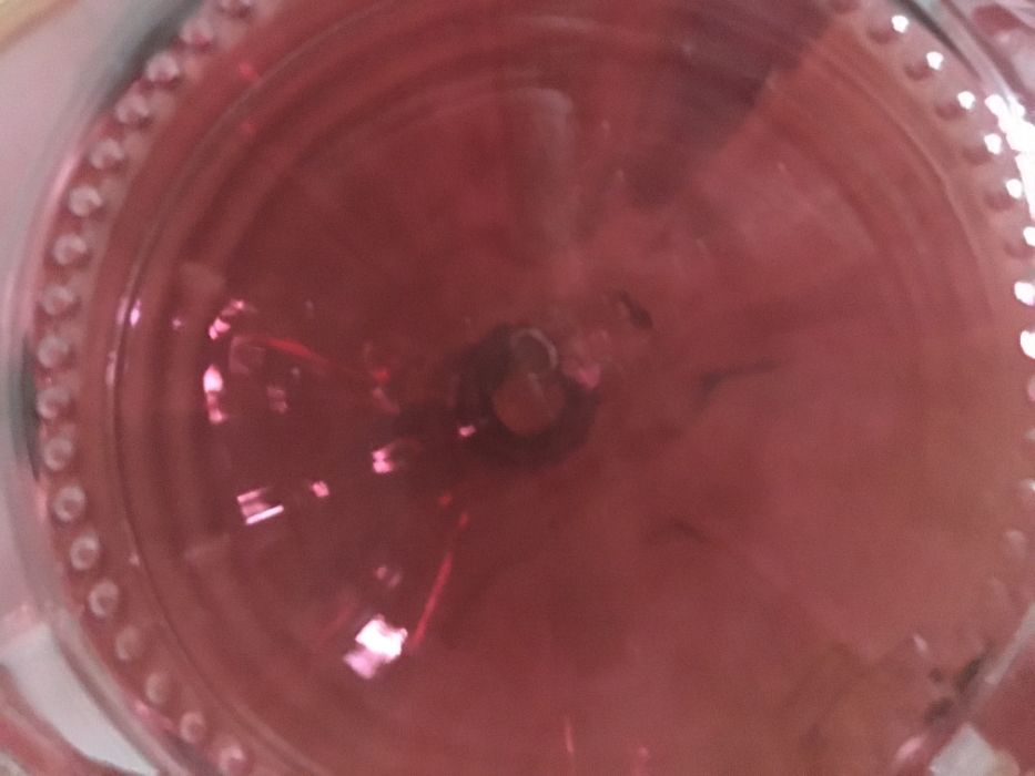 Wazon kolorowe szkło, sygnowany P