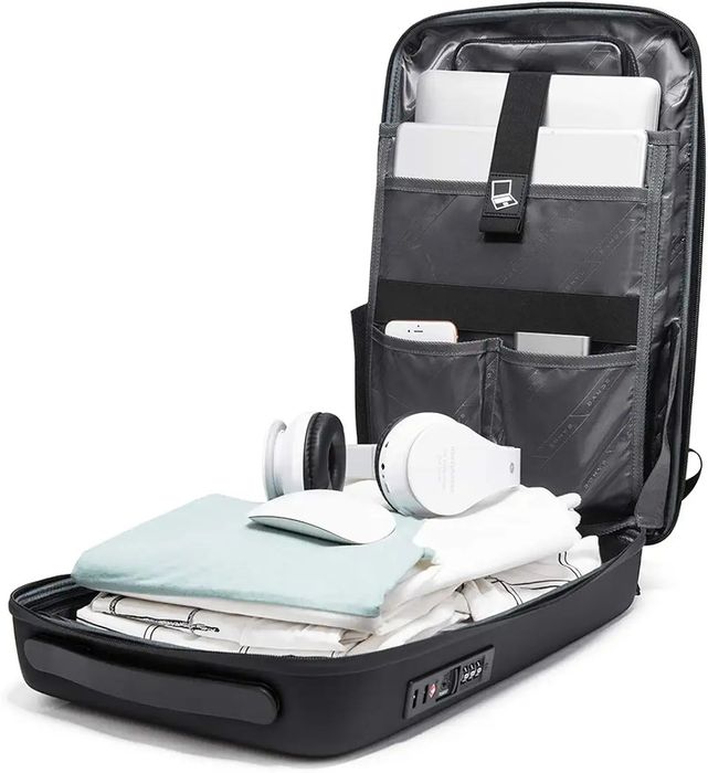 Рюкзак Bange для ноутбука 15,6" | Жорсткий корпус, USB, кодовий замок