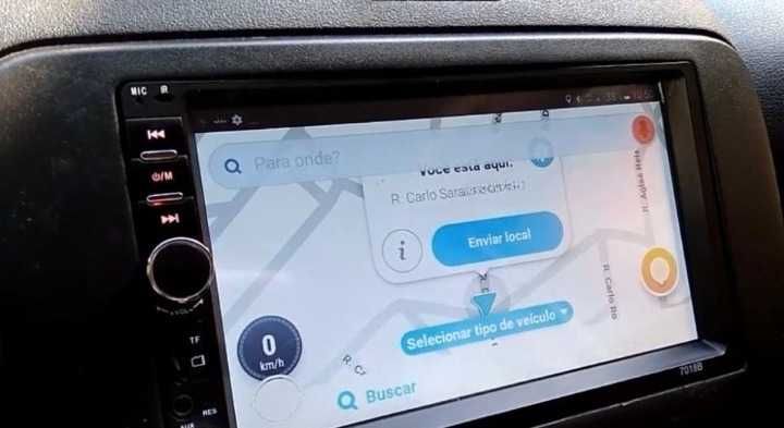 Radio 2 Din 7Polg Maos Livres Bluethood Gps Mirrorlink _NOVOS