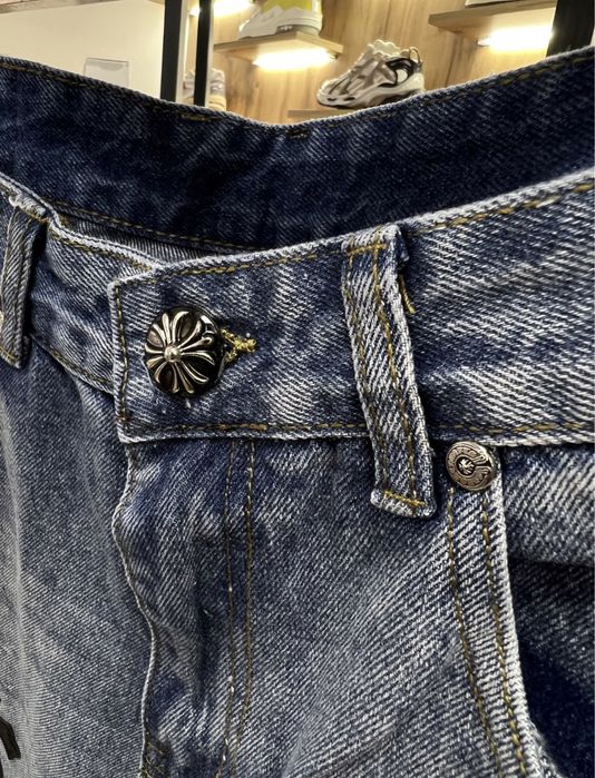 Джинси CHROME HEARTS Chest Blue / Black Logo