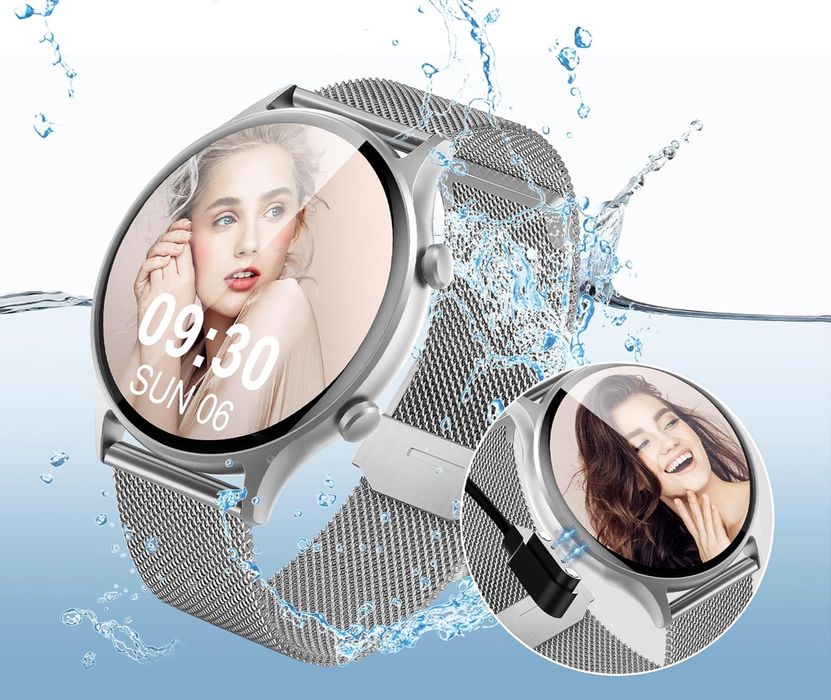 Smartwatch Damski Tisoutec Rozmowy Bluetooth 1,39 Cala Szary Zestaw