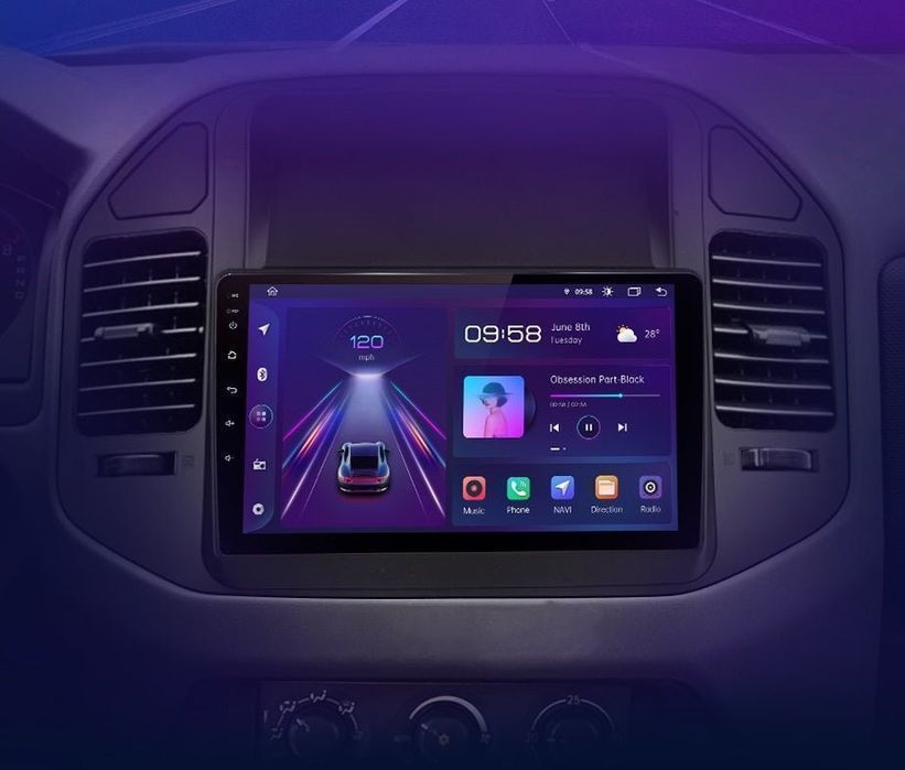Radio Android 9” CarPlay Android Auto – Mitsubishi Pajero V60, V73