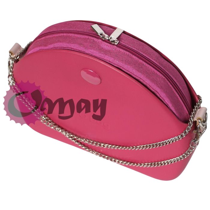 Różowy organizer do OBAG MOON LIGHT len róż brokat 2 kieszenie OMAY