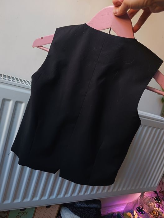 Kamizelka elegancka czarna 134 galowa, na komunię, wesele