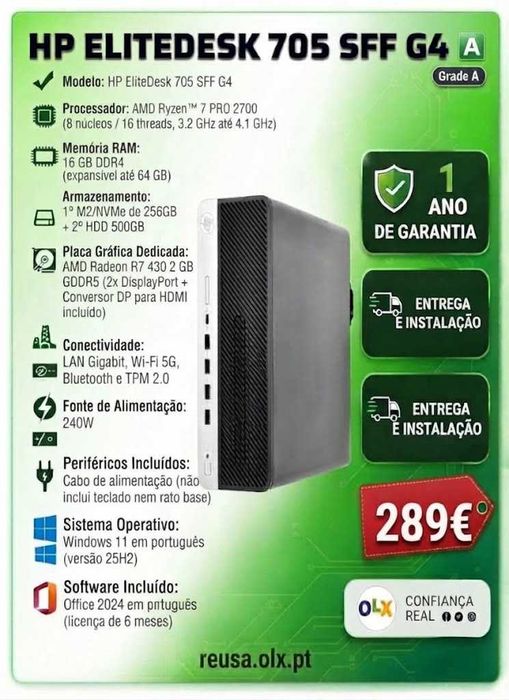 "Vendidos!  Pc HP Low Gaming 8ªG| Ryzen.7.Pro | 16G | R7-430-2G | NVMe256 + HDD500 | WiFi | W11