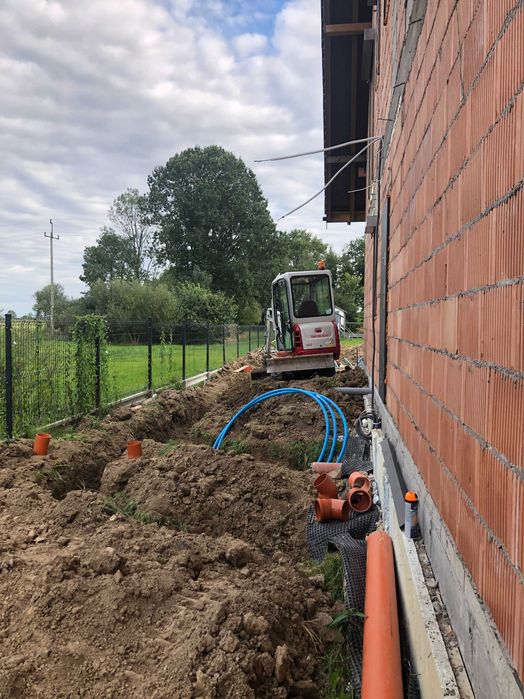 USŁUGI MINIKOPARKA koparka wywrotka utwardzanie wykopy równanie drenaż