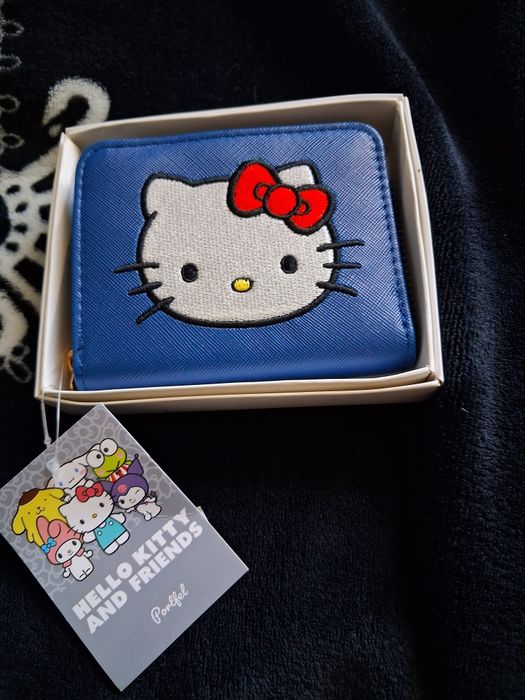 Hello kitty portfel nowy niebieski