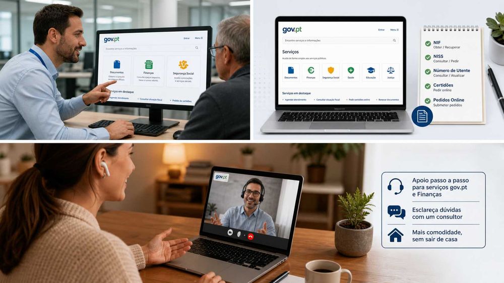 Apoio em serviços fiscais e administrativos – IRS, gov.pt, Estrangeiros e Herdeiros