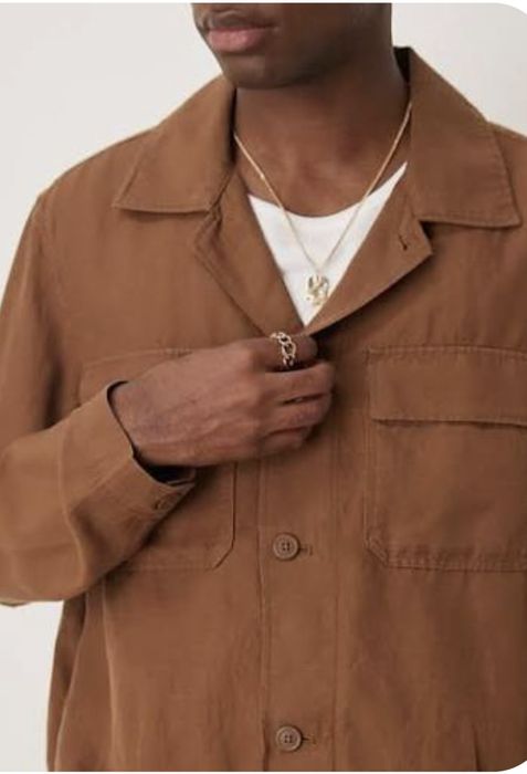 Льняной бомбер  куртка пиджак MANGO унисекс