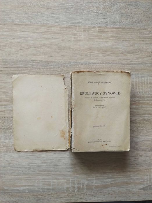 Książka Królewscy synowie J. I. Kraszewski z lat 50 Centkiewicz 1956
